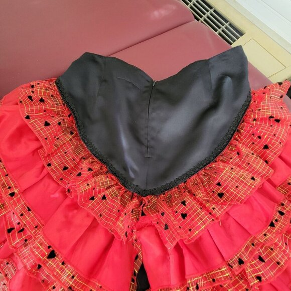 Four Dresses in One. Handmade Unique Black and Red Satiny Dress Size MD-LG - Picture 11 of 16